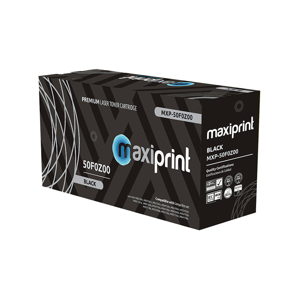 Cartucho de Toner Maxiprint Compatible con Lexmark 50F0Z00 Negro