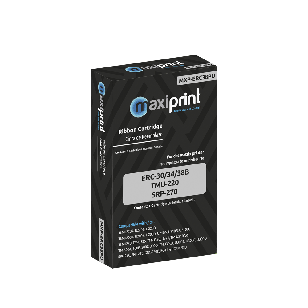 Cinta Maxiprint Compatible con Epson ERC 30 34 38 Morado