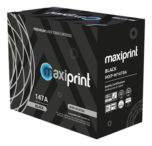 Cartucho de Toner Maxiprint compatible con HP W1470A serie 147A Negro