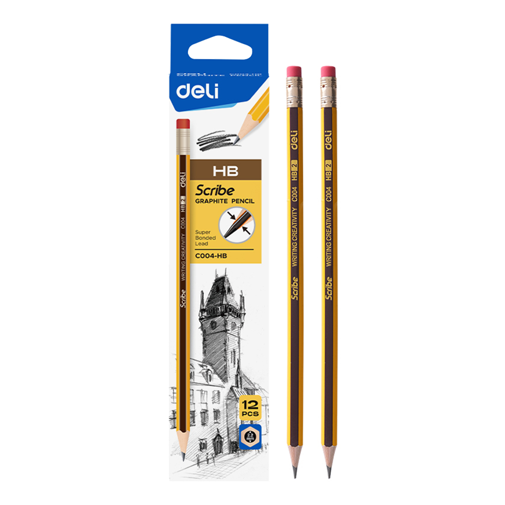 Lápiz de Grafito HB Scribe-Deli caja de 12und *UMV-6 cajas*