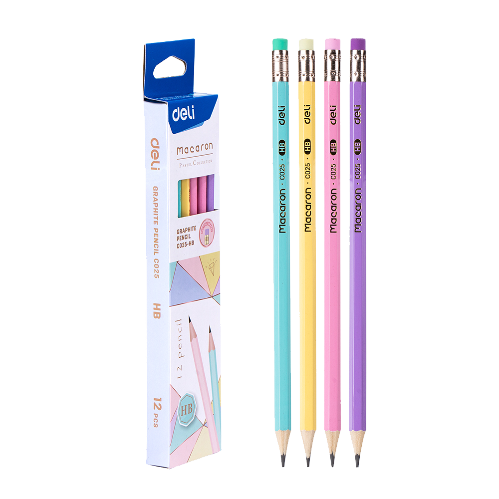 Lapiz de Grafito HB Macaron-Deli caja de 12und *UMV-6 cajas*