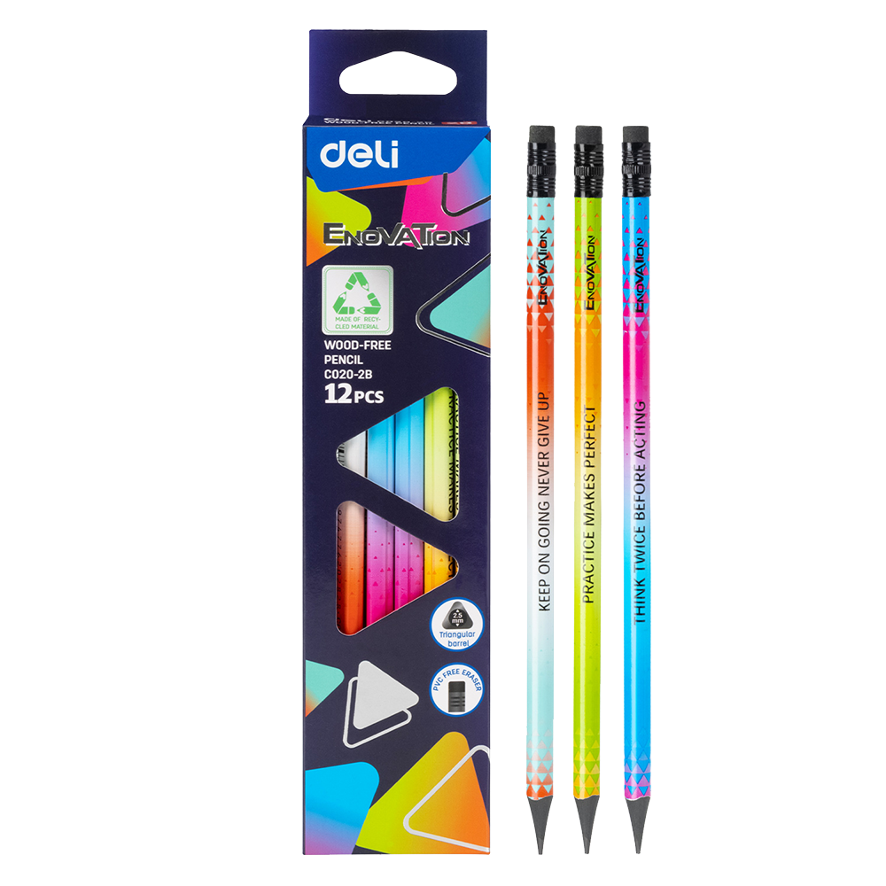 Lapiz de Grafito Deli 2B Enovation Ecologico caja de 12und *UMV-6 cajas*