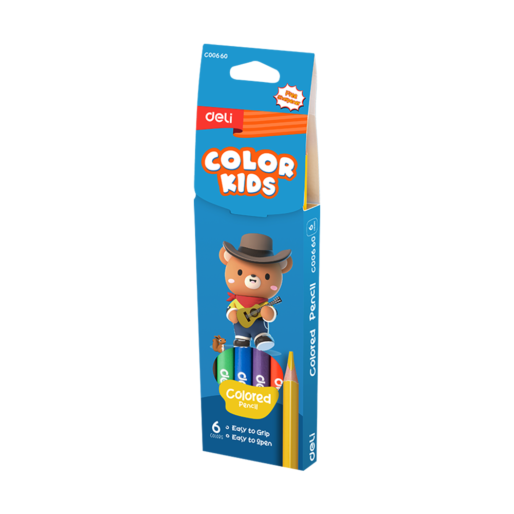 Colores Jumbo ColorKids Deli Caja 6 colores *UMV-Unidad