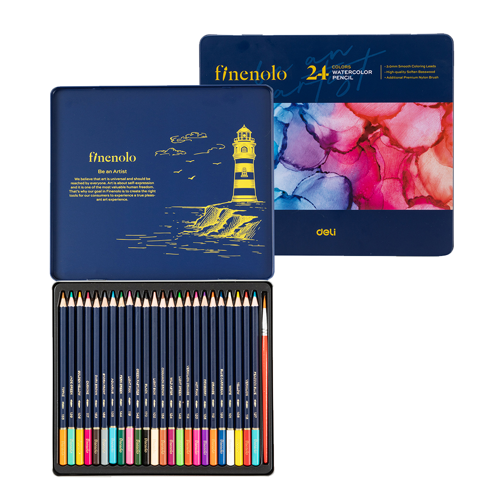 Colores Acuarelables Finenolo-Deli estuche metálico 24 colores *UMV-1 estuche*