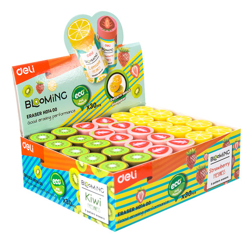 Goma de Borrar Blooming Frutas Deli *UMV-1 Display de 30und*