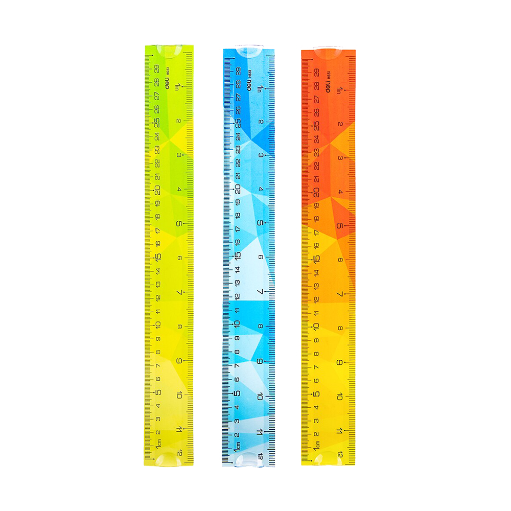 Regla Plastica Flexible 30cm Bali-Deli 30cm Colores *UMV-Unidad*