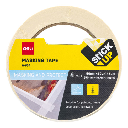 Cinta Tirro Blanca Deli 50mm*145μmx45m *UMV-1pack de 4und*