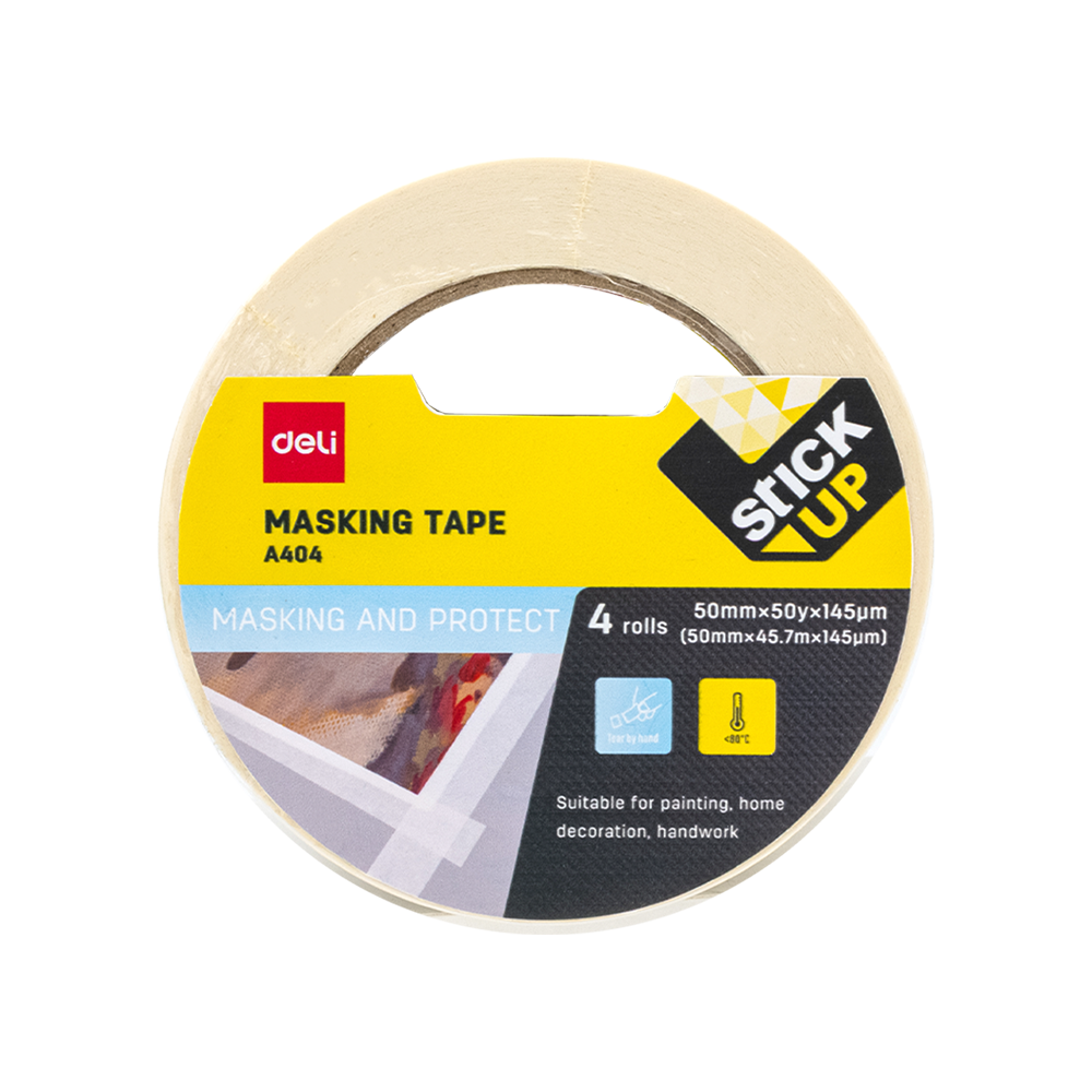 Cinta Tirro Blanca Deli 50mm*145μmx45m *UMV-1pack de 4und*