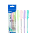 Boligrafo Mini Punta 0.7mm Arrow Tinta Azul Deli Pack de 4und *UMV- 1 pack*