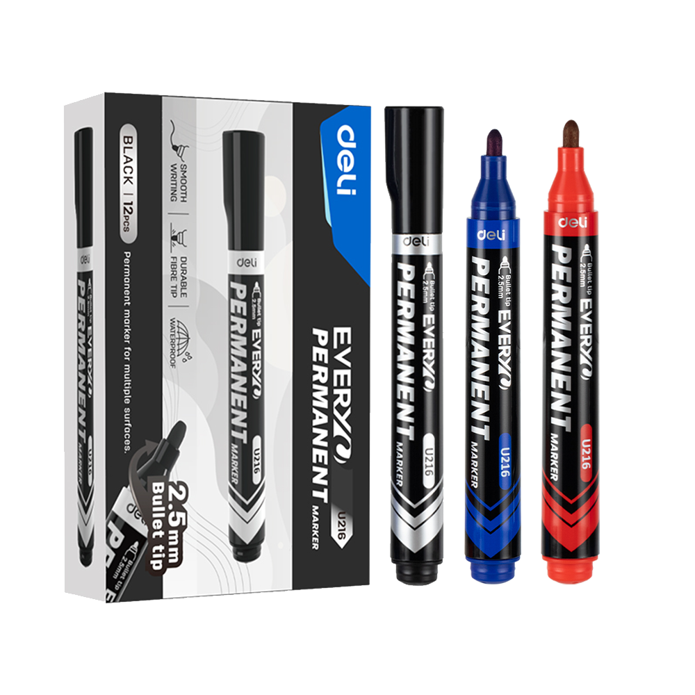 Marcador Permanente Negro p/redonda Everyu-Deli *UMV-1 caja de 12und*