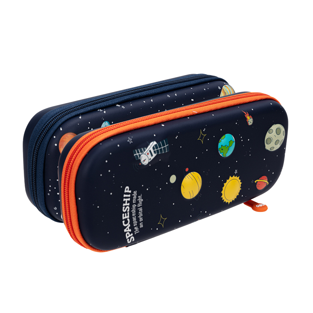 Cartuchera 3D Deli Planetas negro 227x100x42mm *UMV-1und*