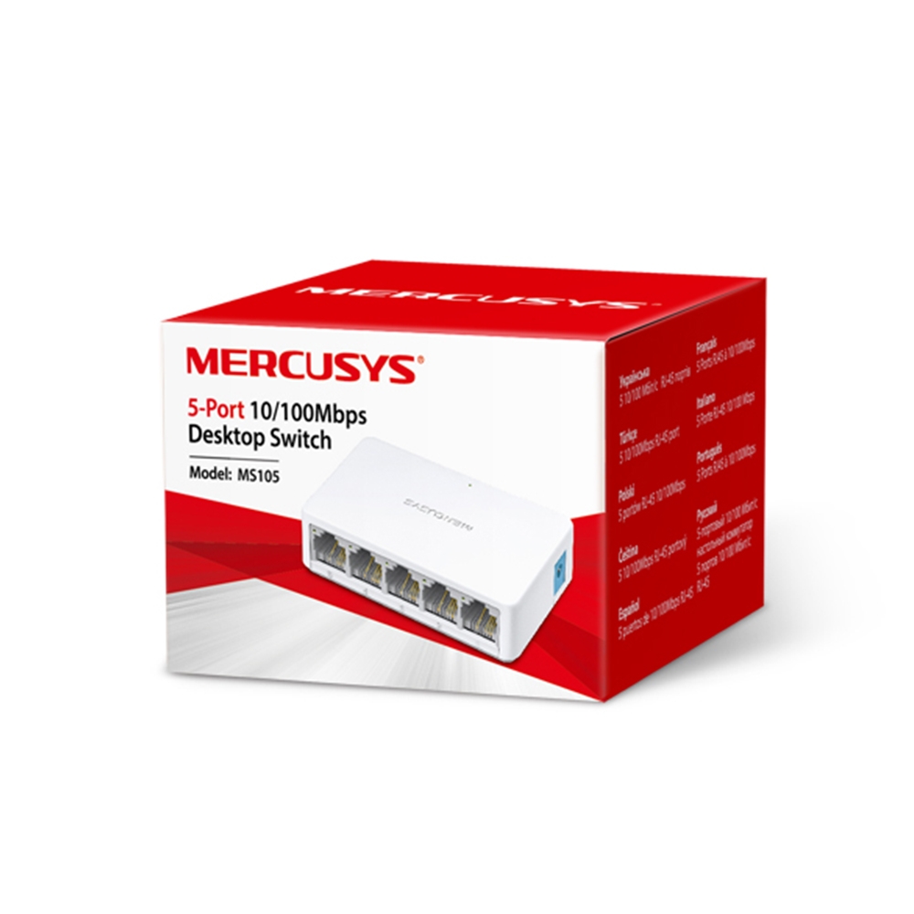 Switch Mercusys MS105 Desktop 5 Ptos 10/100Mbps