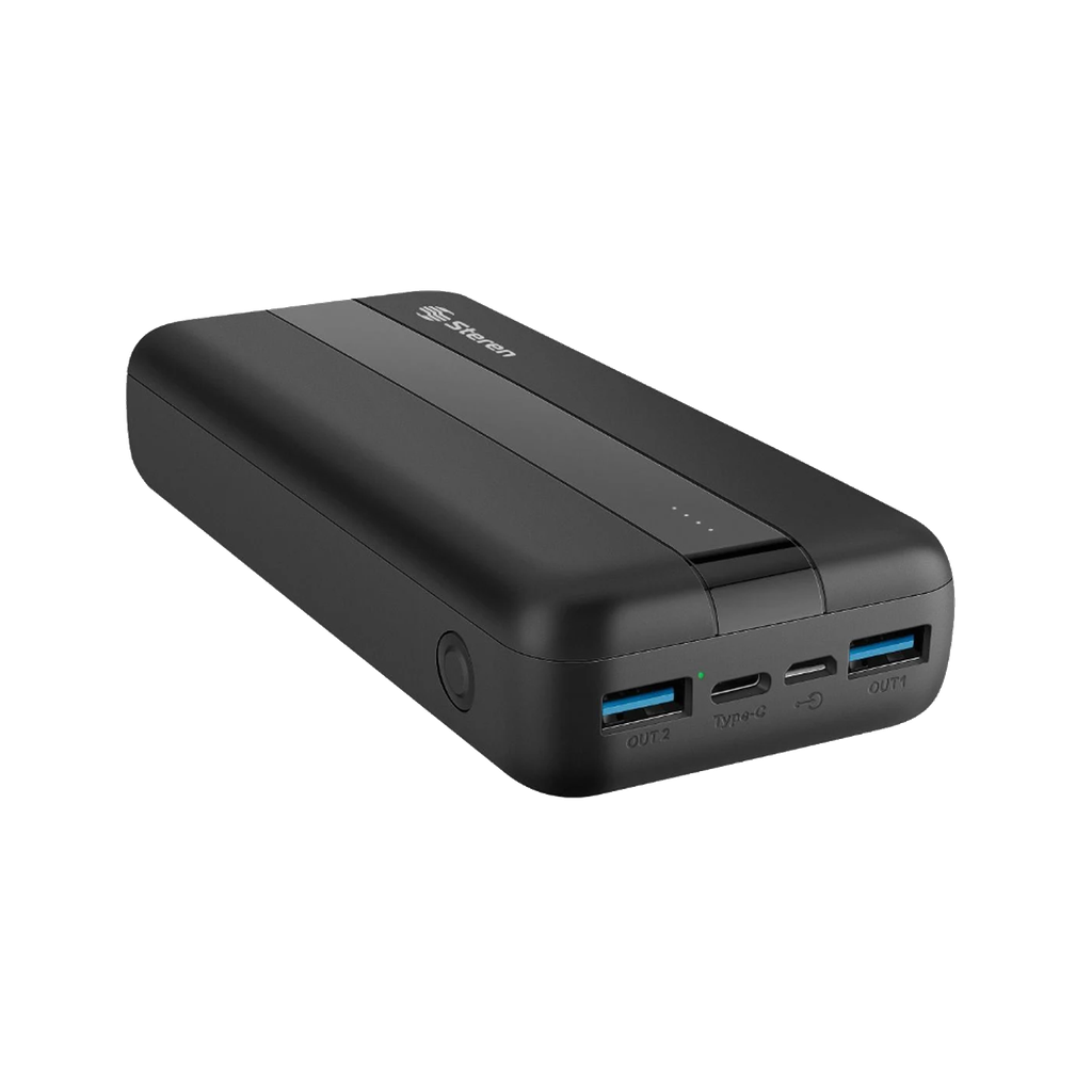 PowerBank de 20,000 mAh PD 20W / QC 18W 1 USB C y 2 USB Steren