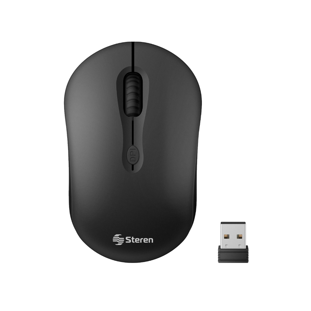 Mouse inalámbrico 1600DPI negro Steren