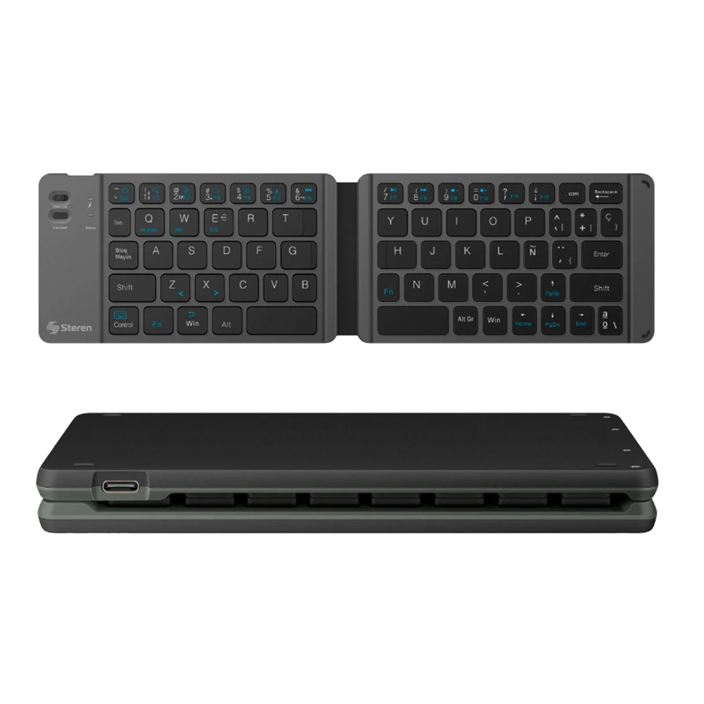 Teclado Bluetooth compacto plegable Steren con batería recargable