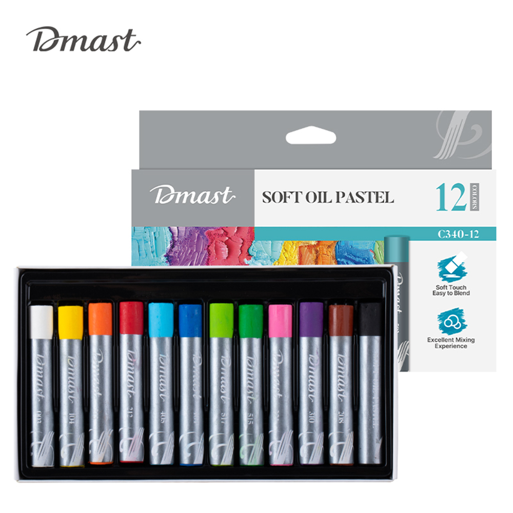 Oleo Pastel Suave Dmast Deli estuche 12 colores *UMV-Unidad*