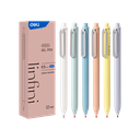 Boligrafo de Gel Retráctil Linfini Tinta Azul Punta de Bala 0.5mm Clip Metálico Deli *UMV-1 caja de 12und*