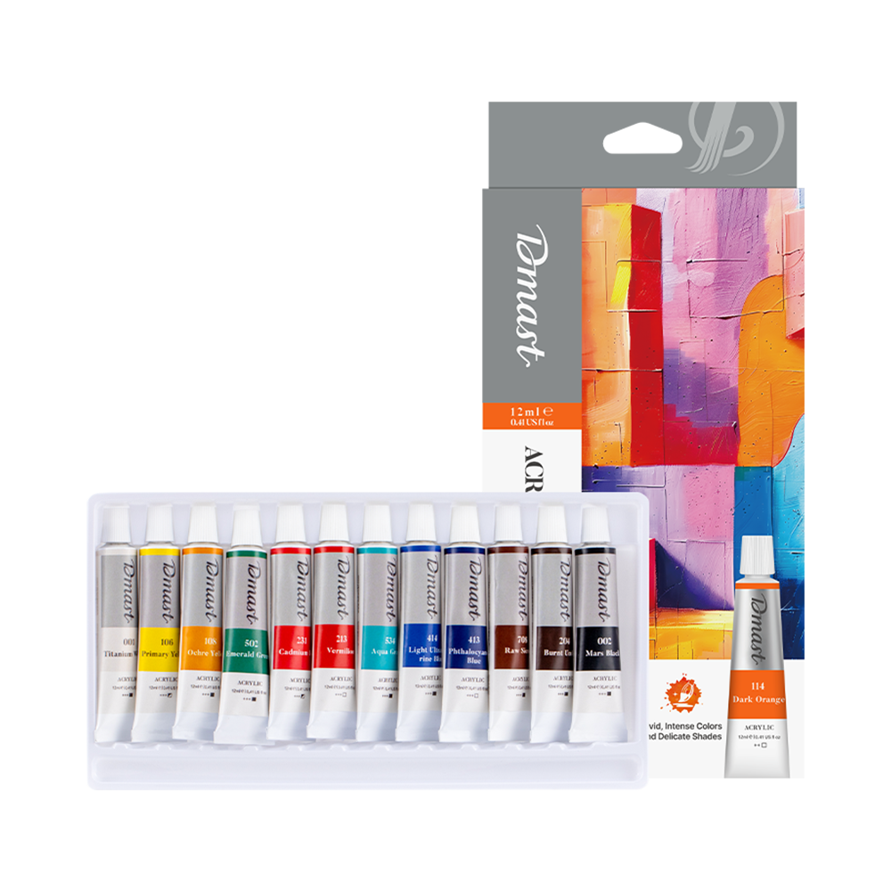 Set de Pintura acrílica Dmast Deli 12 colores *UMV-Unidad*
