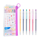 Boligrafo Gel Punta de Bala 0.5 mm 6 Colores Surtidos Deli *UMV-1 set*