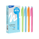 Bolígrafo de Gel Azul Borrable Colores Surtidos Deli *UMV-1 caja de 12und*