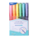 Set de Resaltador Líquido Punta Biselada 1-3.5mm Colores Surtidos Deli *UMV-1 set*