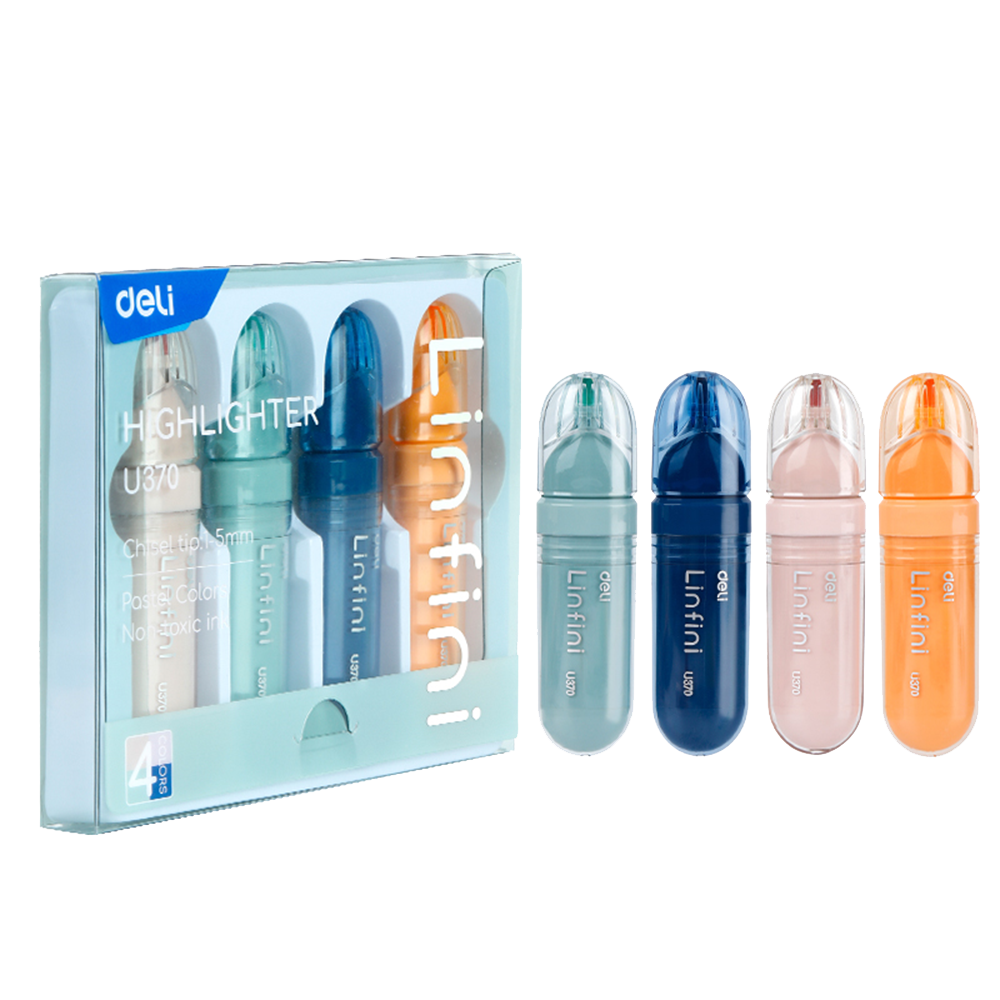 Set Resaltadores 4 colores Premium Linfini Deli *UMV-1 set*