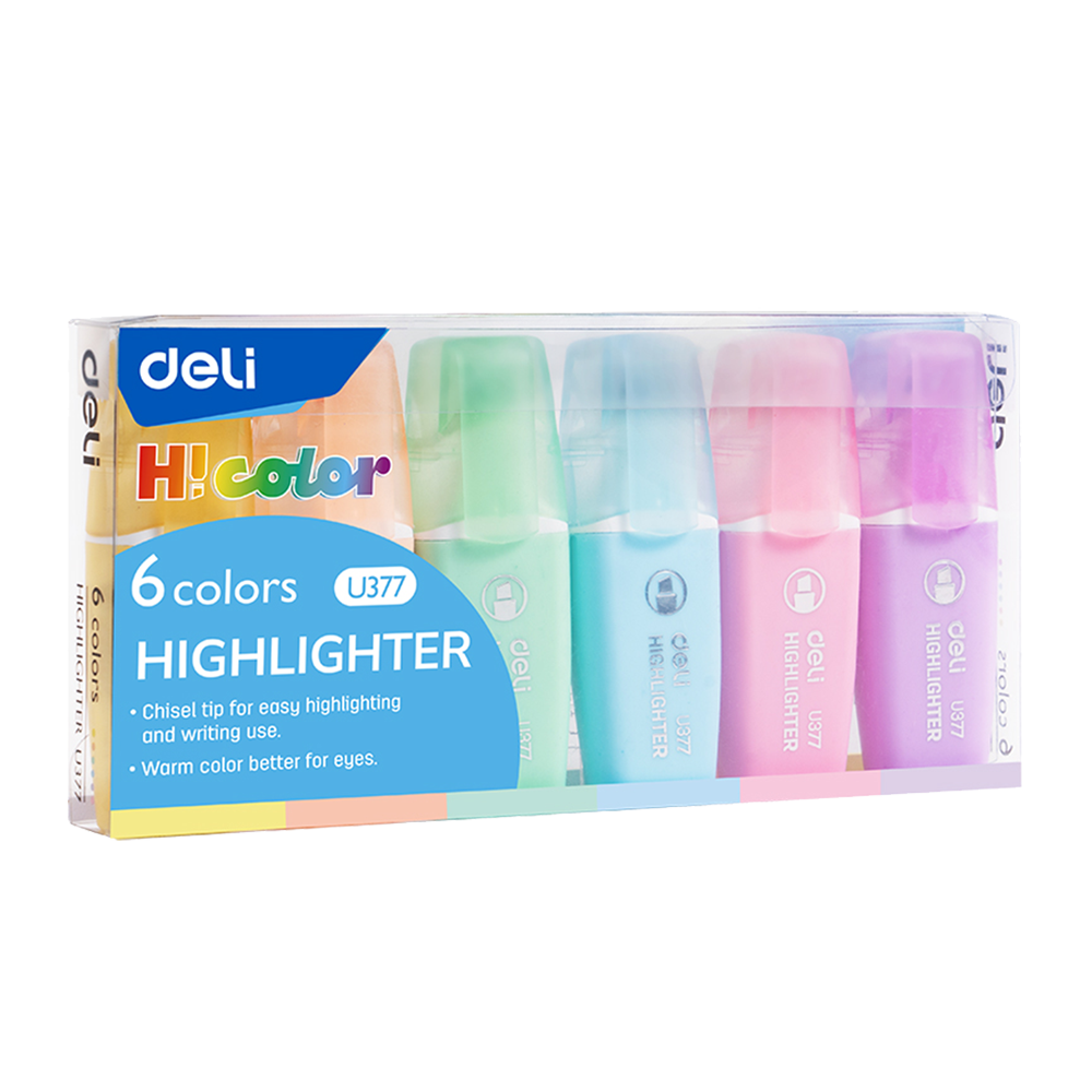 Resaltador Deli H!COLOR Punta Biselada 1-5mm Colores Surtidos *UMV-1 set*