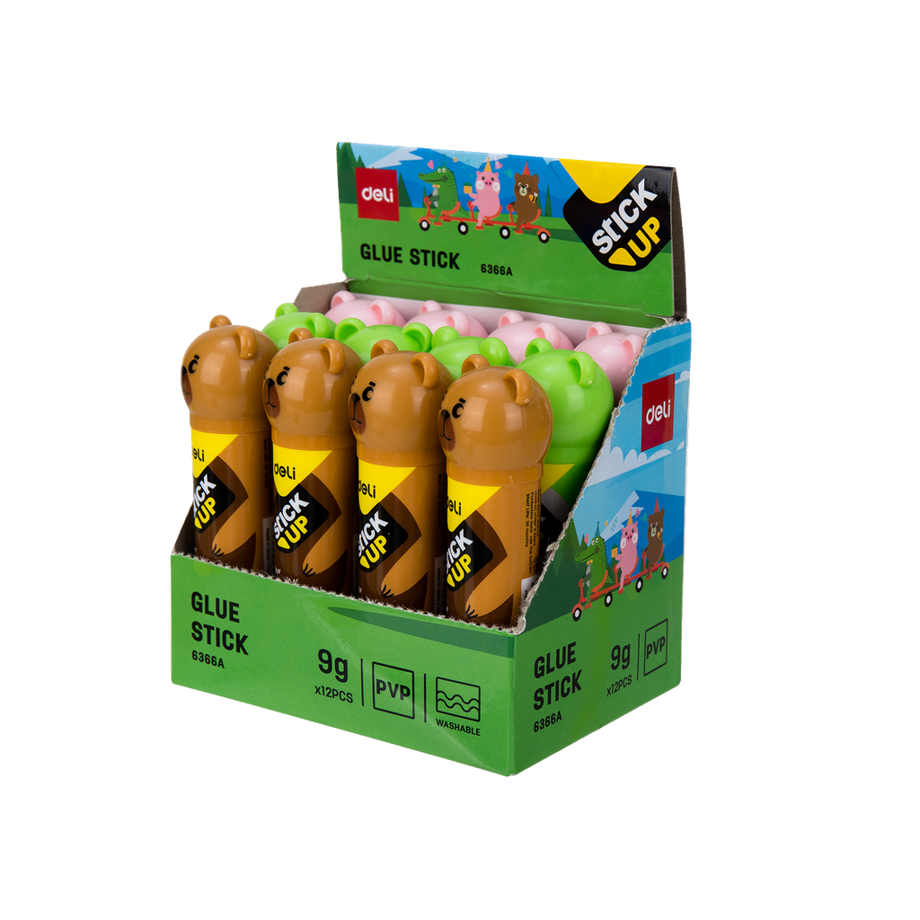 Pega de Barrita Deli 9g Animalitos *UMV-1 display de 12 und*