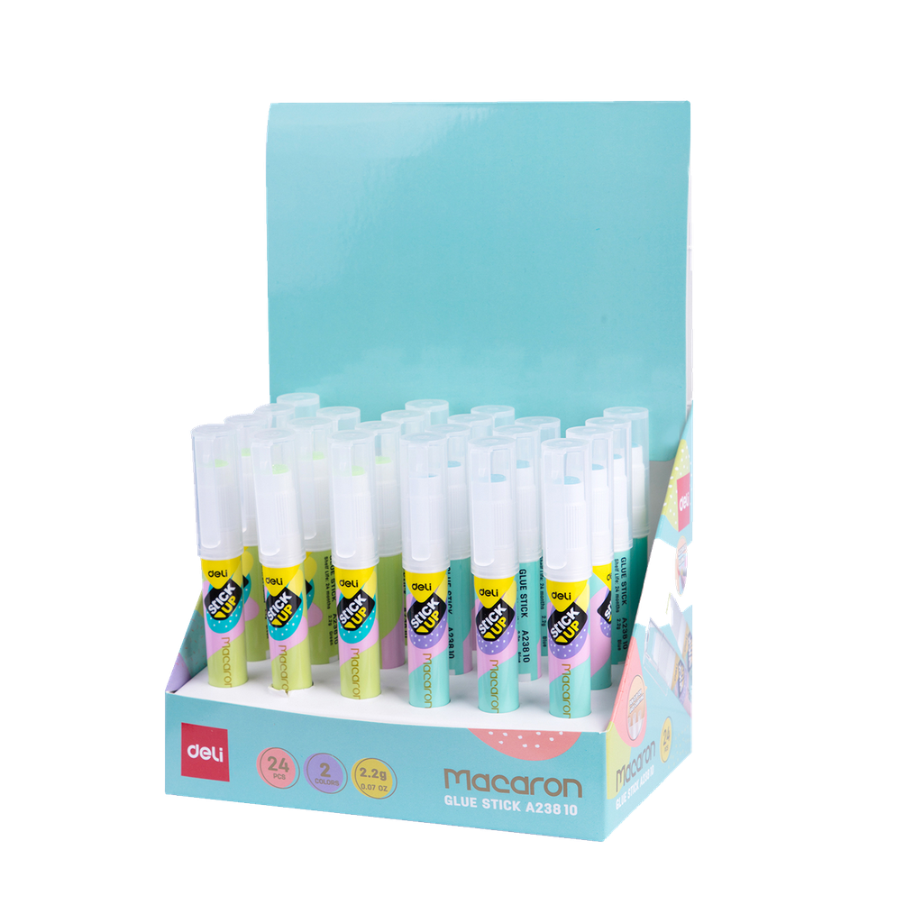 Pega de Barrita Deli 2.2g Tipo lápiz *UMV-1 display de 24 und*