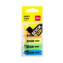 Notas Banderitas Adhesivas (Index Tabs) Deli Colores Surtidos 44 x 12 mm *UMV-Inner 24und*