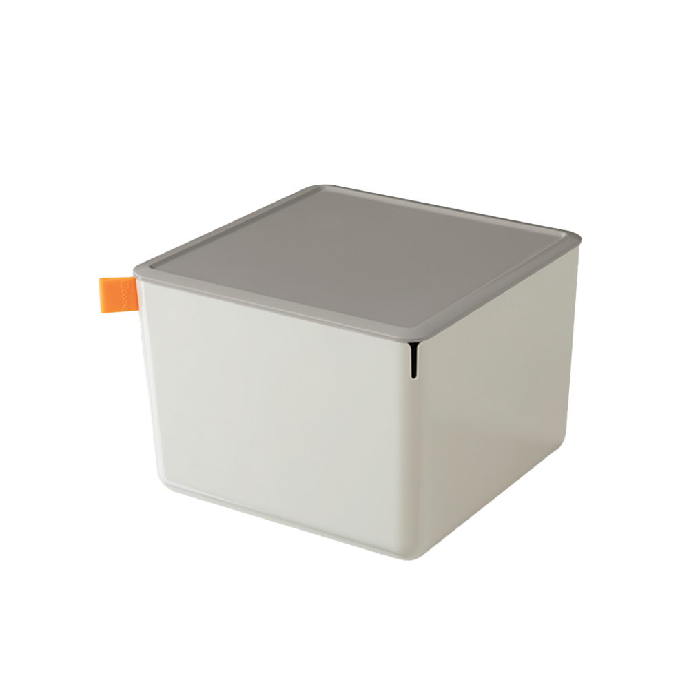 Caja organizador plástica gris claro Deli 212*212*153mm *UMV-1 und*