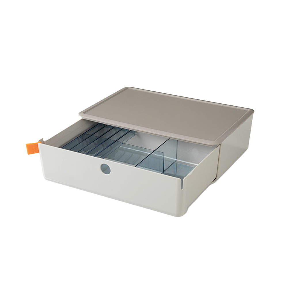 Caja organizador plástica gris claro Deli 317*212*94mm *UMV-1 und*