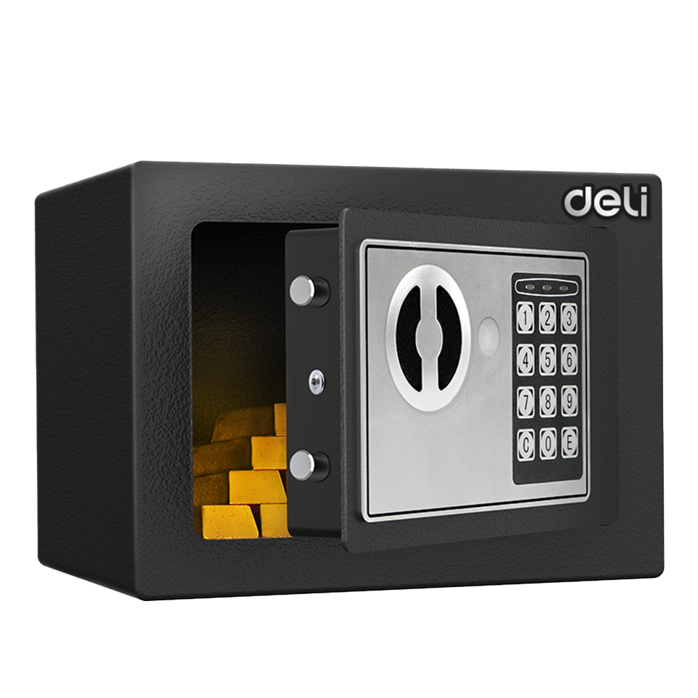 Caja de seguridad Caja Fuerte Electrónica Deli 17*23*17cm *UMV-1und*