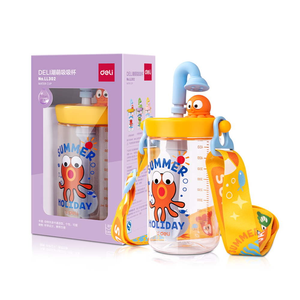 Botella de Agua niños naranja 530ml Deli *UMV-1 und*