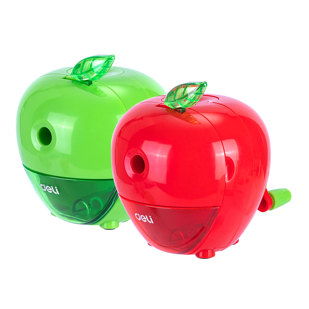 Sacapuntas Manual Escolar Manzanas Deli-2 colores surtidos *UMV-1 und*