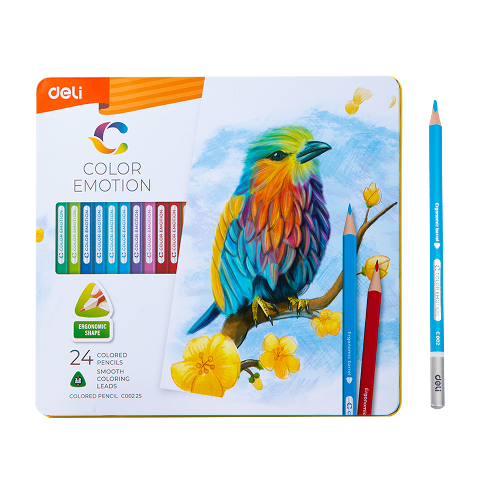 Colores Color Emotion Deli Estuche Metálico 24 colores *UMV- 1 estuche*