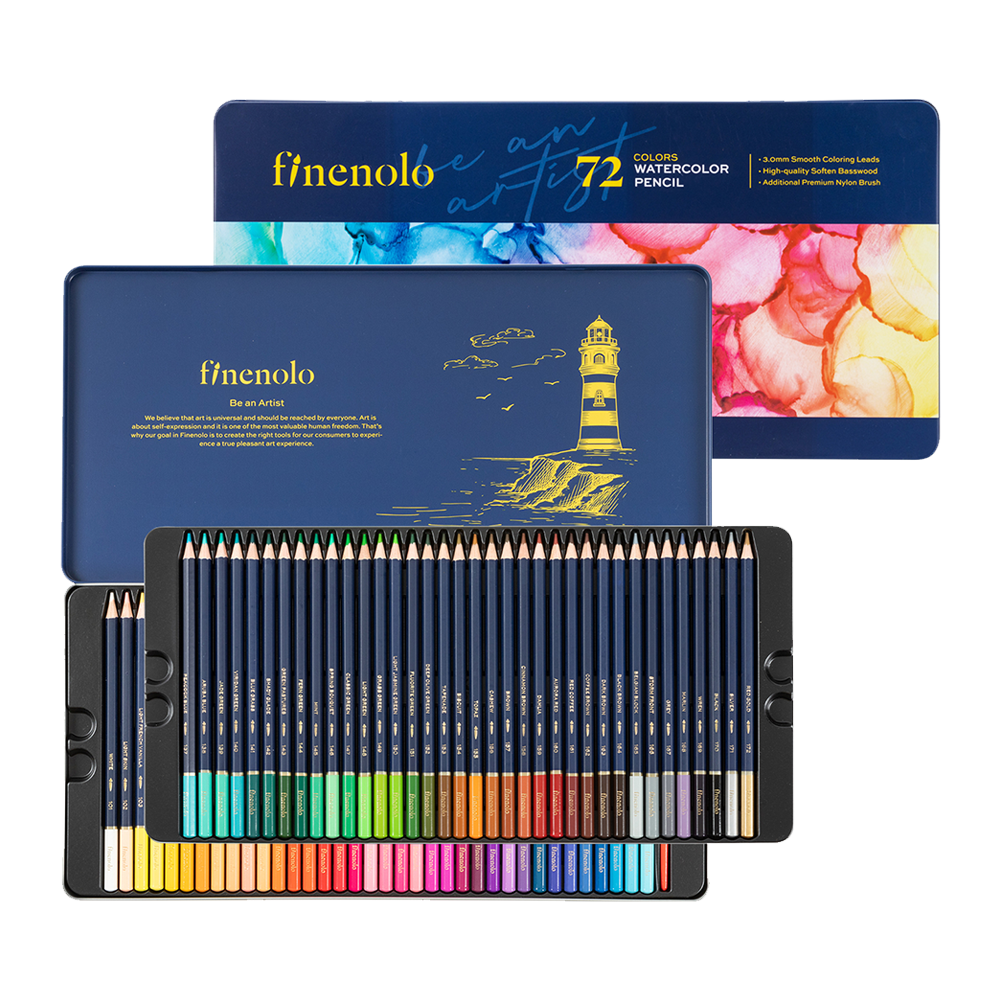 Colores Acualerables Finenolo-Deli estuche metálico 72 colores *UMV-1 estuche*