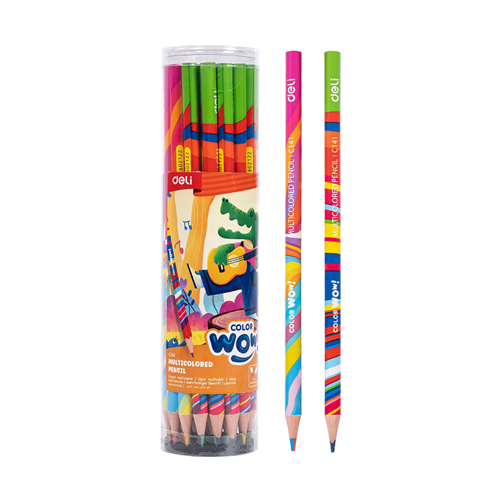 Lápiz Multicolor ColorWow Deli Tubo 28 Lapices *UMV-Unidad*