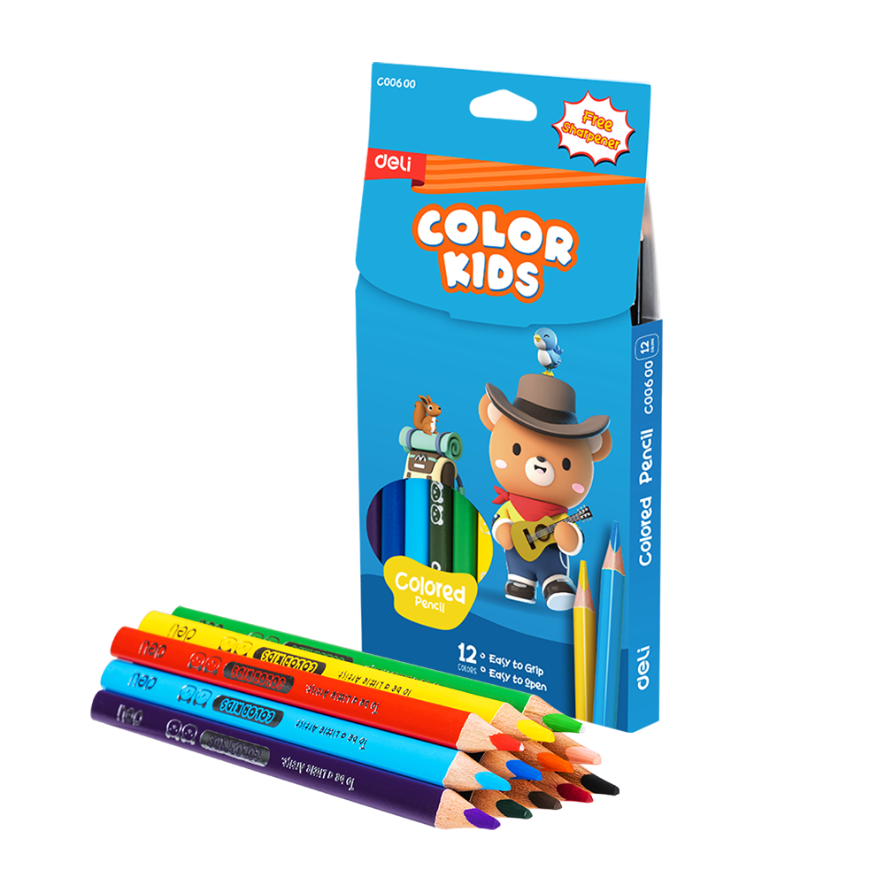 Colores Jumbo ColorKids Deli Caja 12 colores *UMV-Unidad*