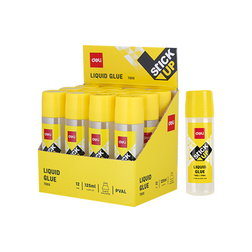 Pega líquida Transparente de 125ml Deli *UMV-Display de 12 und*