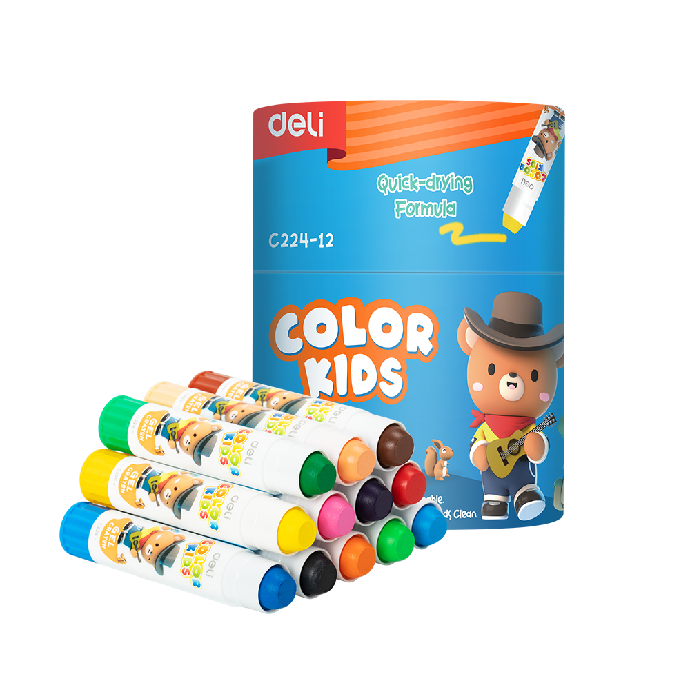 Colores de Gel ColorKids Deli Tubo 12 colores *UMV- Unidad*