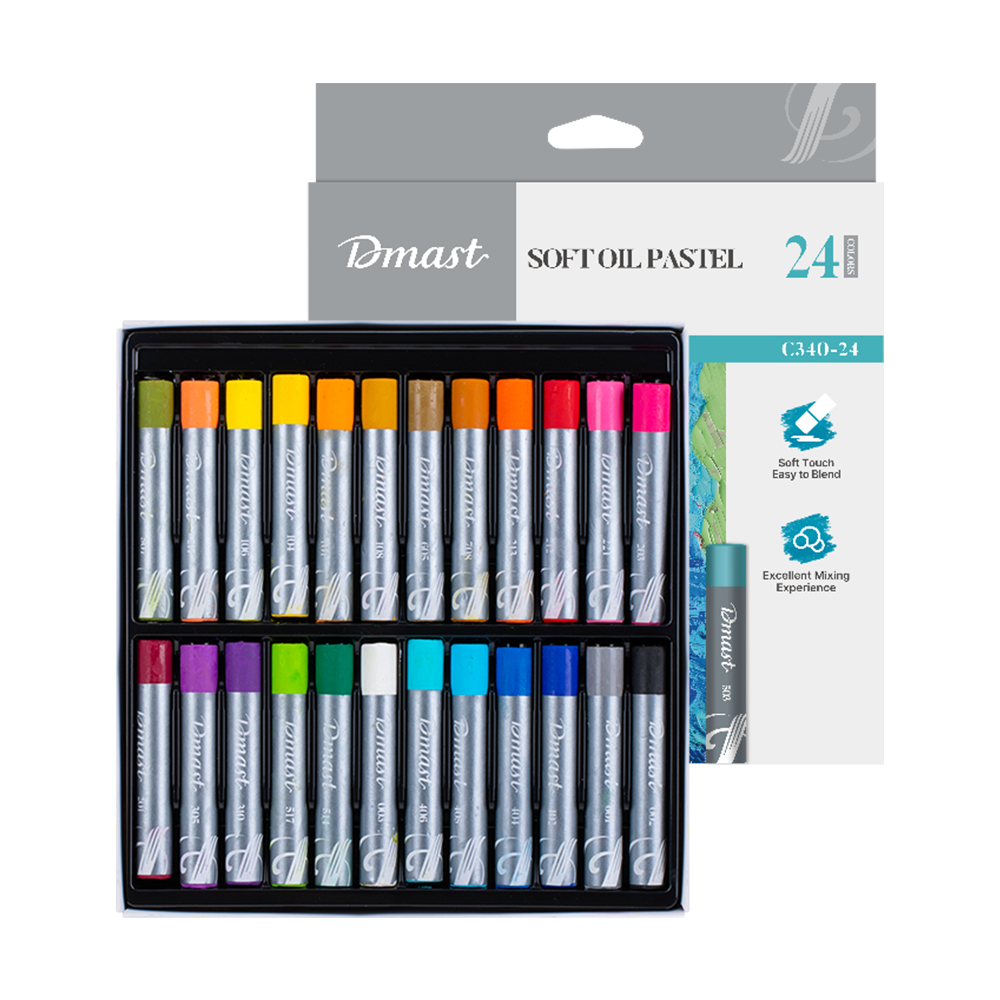 Oleo Pastel Suave Dmast Deli estuche 24 colores *UMV-Unidad*