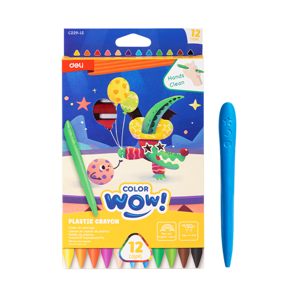 Creyones de Cera ColorWow Deli caja 12 und *UMV-Unidad*