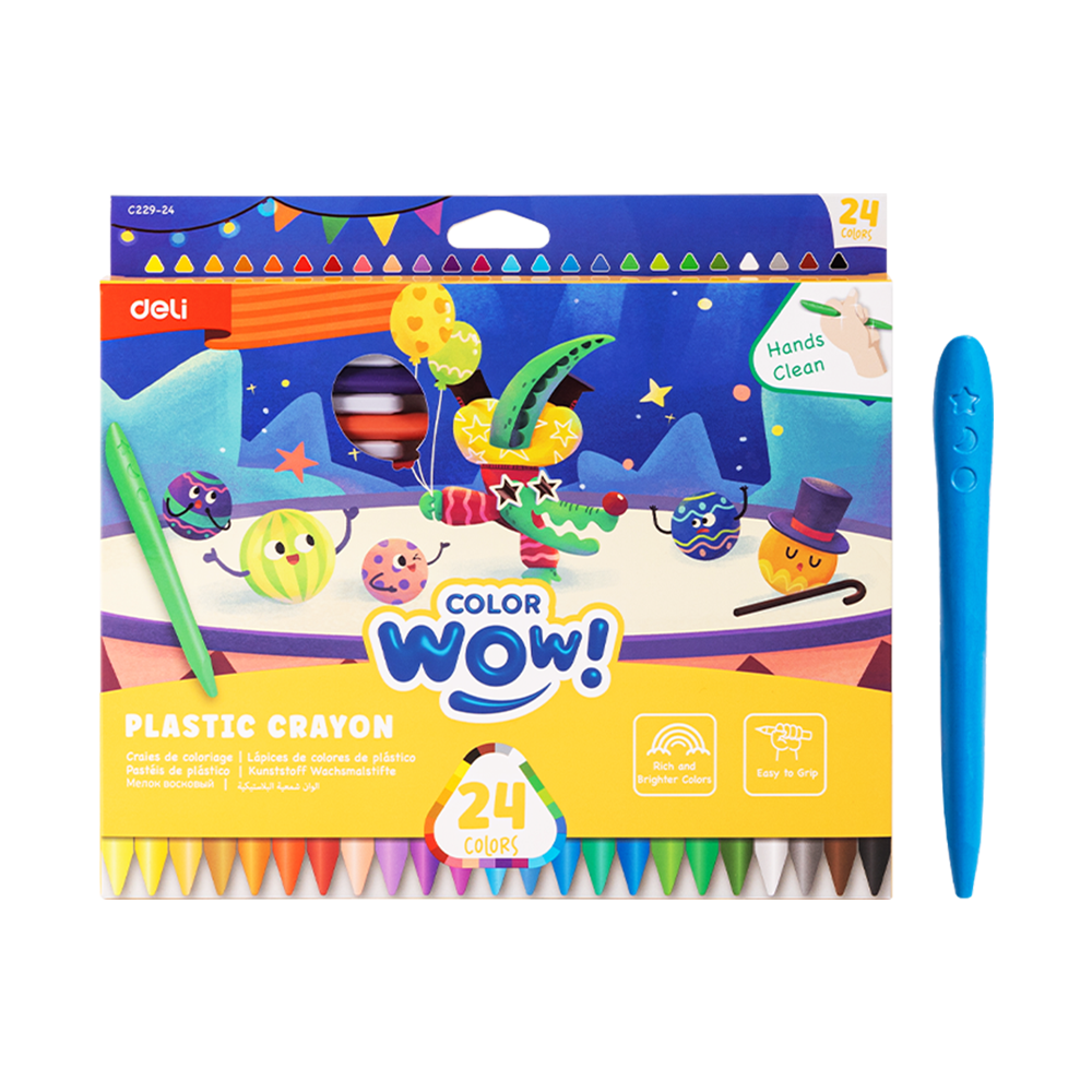 Creyones de Cera ColorWow Deli caja 24 und *UMV-Unidad*