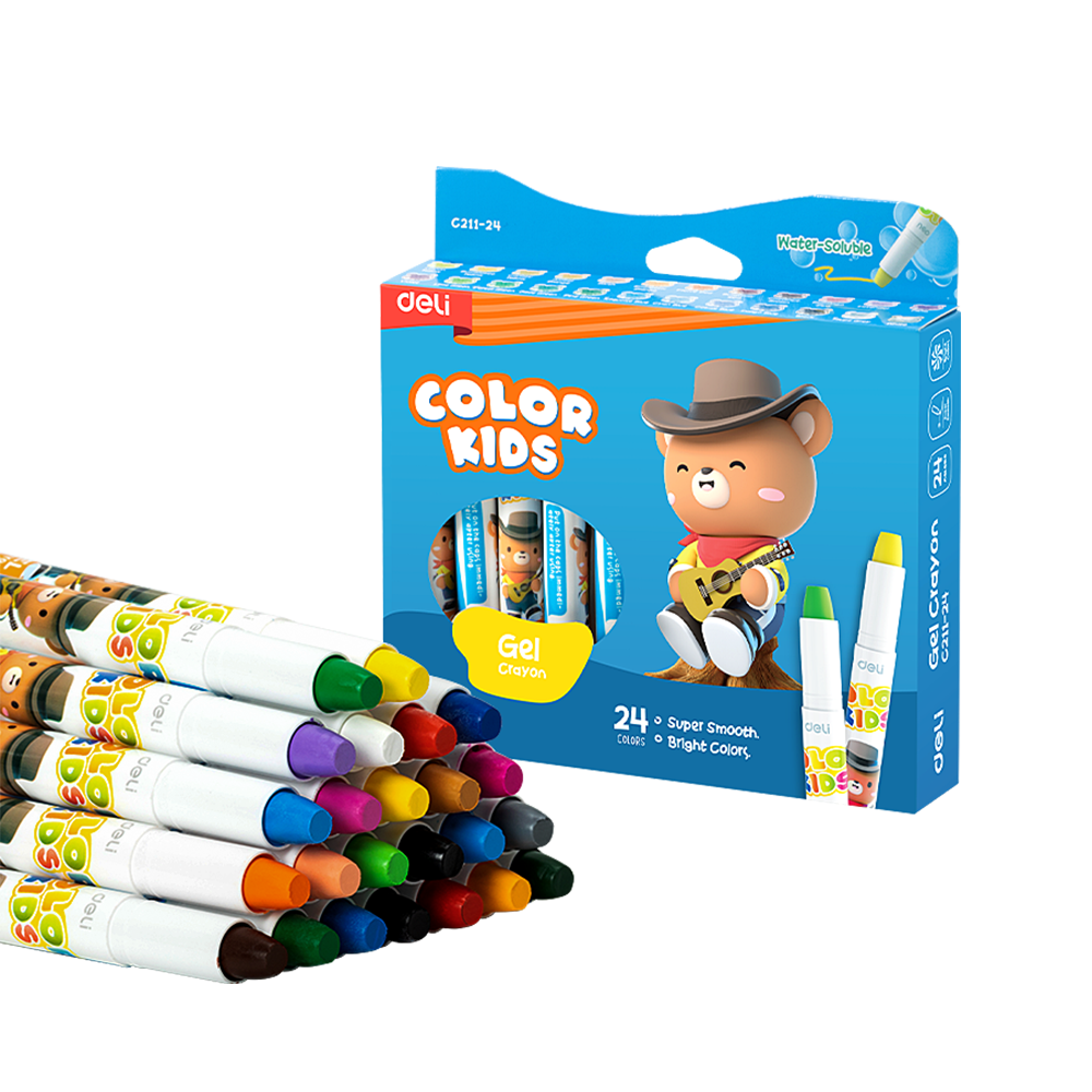 Colores de Gel ColorKids Deli Caja 24 colores *UMV- 1 unidad*