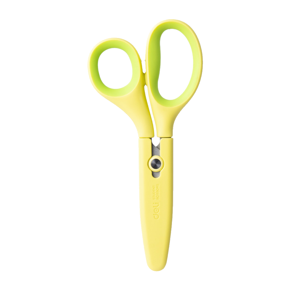 Tijera Escolar 145mm Verde Deli display *UMV- 1 display 12 und*