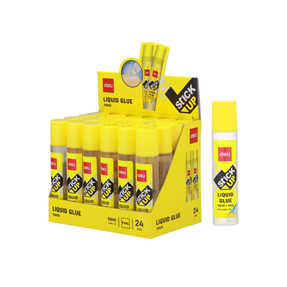 Pega liq Transparente Deli 50ml Aplicador de plástico*UMV-1 display de 24 und*