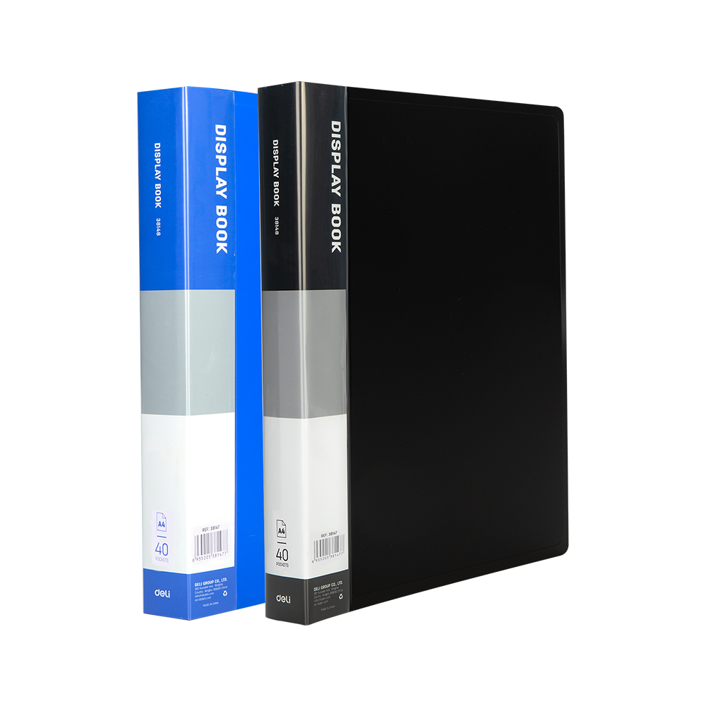 Carpeta Tipo Catálogo Azul/Negro A4 de 40 pág Deli *UMV-6 und surtidas*