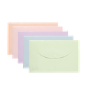 Sobre Transparente Oficio (FC) con Broche Deli - Colores Surtidos *UMV-Bolsa 10und*