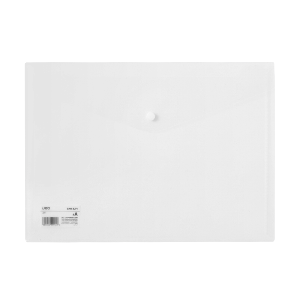 Sobre Plástico Tamaño A4 Deli Transparente *UMV-Pack de 10 und*